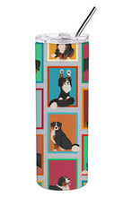 Load image into Gallery viewer, Lots of Bernese Mountain Dog Stainless Steel 20 oz Skinny Tumbler