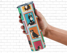 Load image into Gallery viewer, Lots of Bernese Mountain Dog Stainless Steel 20 oz Skinny Tumbler