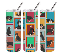 Load image into Gallery viewer, Lots of Bernese Mountain Dog Stainless Steel 20 oz Skinny Tumbler