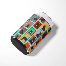 Load image into Gallery viewer, Lots of Black French Bulldog Can or Bottle Hugger