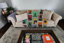 Load image into Gallery viewer, Lots of Black French Bulldog Quilted Blanket 50x60