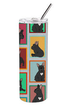 Load image into Gallery viewer, Lots of Black French Bulldog Stainless Steel 20 oz Skinny Tumbler