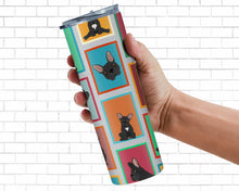 Load image into Gallery viewer, Lots of Black French Bulldog Stainless Steel 20 oz Skinny Tumbler