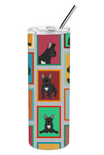 Load image into Gallery viewer, Lots of Black French Bulldog Stainless Steel 20 oz Skinny Tumbler