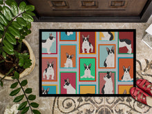 Load image into Gallery viewer, Lots of Black and White French Bulldog Doormat - 24x36 Decorative Floor Mat – Indoor/Outdoor Rug with Artistic Flair