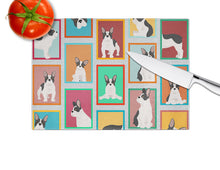 Load image into Gallery viewer, Lots of Black and White French Bulldog Glass Cutting Boards – Durable, Decorative Kitchen Art Large