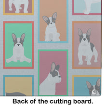 Load image into Gallery viewer, Lots of Black and White French Bulldog Glass Cutting Boards – Durable, Decorative Kitchen Art Large
