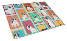 Load image into Gallery viewer, Lots of Black and White French Bulldog Glass Cutting Boards – Durable, Decorative Kitchen Art Large