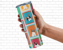 Load image into Gallery viewer, Lots of Black and White French Bulldog Stainless Steel 20 oz Skinny Tumbler