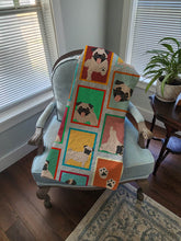 Load image into Gallery viewer, Lots of Fawn Pug Quilted Blanket 50x60