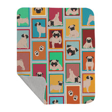 Load image into Gallery viewer, Lots of Fawn Pug Quilted Blanket 50x60