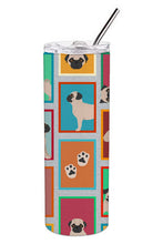 Load image into Gallery viewer, Lots of Fawn Pug Stainless Steel 20 oz Skinny Tumbler