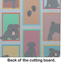 Load image into Gallery viewer, Lots of Black Pug Glass Cutting Boards – Durable, Decorative Kitchen Art Large