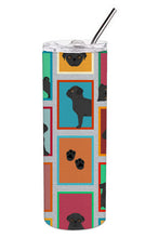 Load image into Gallery viewer, Lots of Black Pug Stainless Steel 20 oz Skinny Tumbler