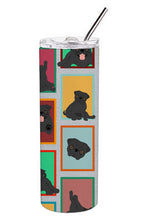 Load image into Gallery viewer, Lots of Black Pug Stainless Steel 20 oz Skinny Tumbler