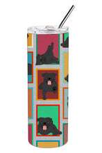 Load image into Gallery viewer, Lots of Black Pug Stainless Steel 20 oz Skinny Tumbler
