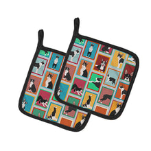 Load image into Gallery viewer, Lots of Boston Terrier Pot Holders - Set of 2 Decorative Kitchen Helpers | Made in the USA