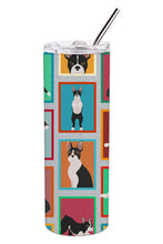 Load image into Gallery viewer, Lots of Boston Terrier Stainless Steel 20 oz Skinny Tumbler