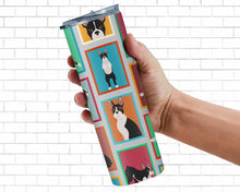 Load image into Gallery viewer, Lots of Boston Terrier Stainless Steel 20 oz Skinny Tumbler