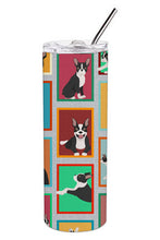 Load image into Gallery viewer, Lots of Boston Terrier Stainless Steel 20 oz Skinny Tumbler
