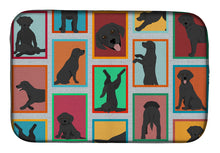 Load image into Gallery viewer, Lots of Black Labrador Retriever Dish Drying Mat