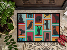Load image into Gallery viewer, Lots of Black Labrador Retriever Doormat - 24x36 Decorative Floor Mat – Indoor/Outdoor Rug with Artistic Flair
