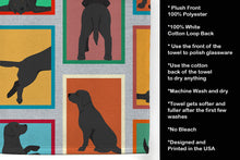 Load image into Gallery viewer, Lots of Black Labrador Retriever Kitchen Towel