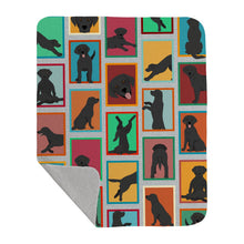 Load image into Gallery viewer, Lots of Black Labrador Retriever Quilted Blanket 50x60
