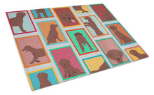 Load image into Gallery viewer, Lots of Chocolate Labrador Retriever Glass Cutting Boards – Durable, Decorative Kitchen Art Large