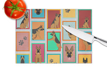 Load image into Gallery viewer, Lots of German Shepherd Glass Cutting Boards – Durable, Decorative Kitchen Art Large