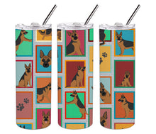 Load image into Gallery viewer, Lots of German Shepherd Stainless Steel 20 oz Skinny Tumbler