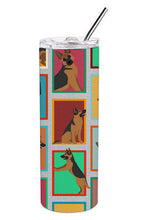 Load image into Gallery viewer, Lots of German Shepherd Stainless Steel 20 oz Skinny Tumbler