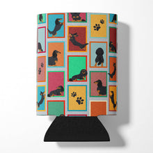 Load image into Gallery viewer, Lots of Longhaired Black Tan Dachshund Can or Bottle Hugger