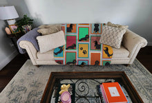 Load image into Gallery viewer, Lots of Longhaired Black Tan Dachshund Quilted Blanket 50x60