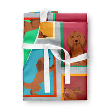 Load image into Gallery viewer, Lots of Longhaired Red Dachshund Apron – Artist-Designed Kitchen, BBQ &amp; Craft Apron