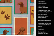 Load image into Gallery viewer, Lots of Longhaired Red Dachshund Kitchen Towel