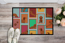 Load image into Gallery viewer, Lots of Longhaired Red Dachshund Doormat - 18x27 Decorative Floor Mat – Indoor/Outdoor Rug with Artistic Flair