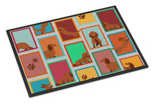 Load image into Gallery viewer, Lots of Longhaired Red Dachshund Doormat - 18x27 Decorative Floor Mat – Indoor/Outdoor Rug with Artistic Flair