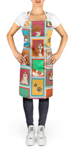 Load image into Gallery viewer, Lots of Red and White English Bulldog Apron – Artist-Designed Kitchen, BBQ &amp; Craft Apron