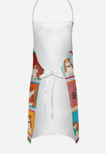 Load image into Gallery viewer, Lots of Red and White English Bulldog Apron – Artist-Designed Kitchen, BBQ &amp; Craft Apron