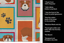 Load image into Gallery viewer, Lots of Red and White English Bulldog Kitchen Towel