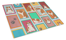 Load image into Gallery viewer, Lots of Red and White English Bulldog Glass Cutting Boards – Durable, Decorative Kitchen Art Large