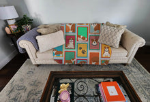Load image into Gallery viewer, Lots of Red and White English Bulldog Quilted Blanket 50x60