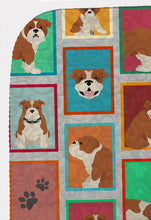 Load image into Gallery viewer, Lots of Red and White English Bulldog Quilted Blanket 50x60