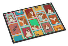Load image into Gallery viewer, Lots of Red and White English Bulldog Doormat - 18x27 Decorative Floor Mat – Indoor/Outdoor Rug with Artistic Flair