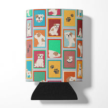 Load image into Gallery viewer, Lots of Piebald English Bulldog Can or Bottle Hugger