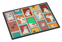 Load image into Gallery viewer, Lots of Piebald English Bulldog Doormat - 18x27 Decorative Floor Mat – Indoor/Outdoor Rug with Artistic Flair