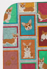 Load image into Gallery viewer, Lots of Red and White Pembroke Corgi Quilted Blanket 50x60
