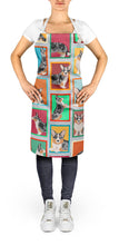 Load image into Gallery viewer, Lots of Blue Merle Welsh Cardigan Corgi Apron – Artist-Designed Kitchen, BBQ &amp; Craft Apron