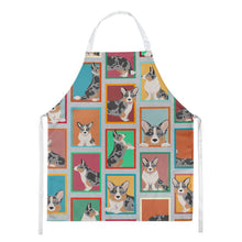 Load image into Gallery viewer, Lots of Blue Merle Welsh Cardigan Corgi Apron – Artist-Designed Kitchen, BBQ &amp; Craft Apron